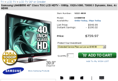 TV LCD en EE.UU.